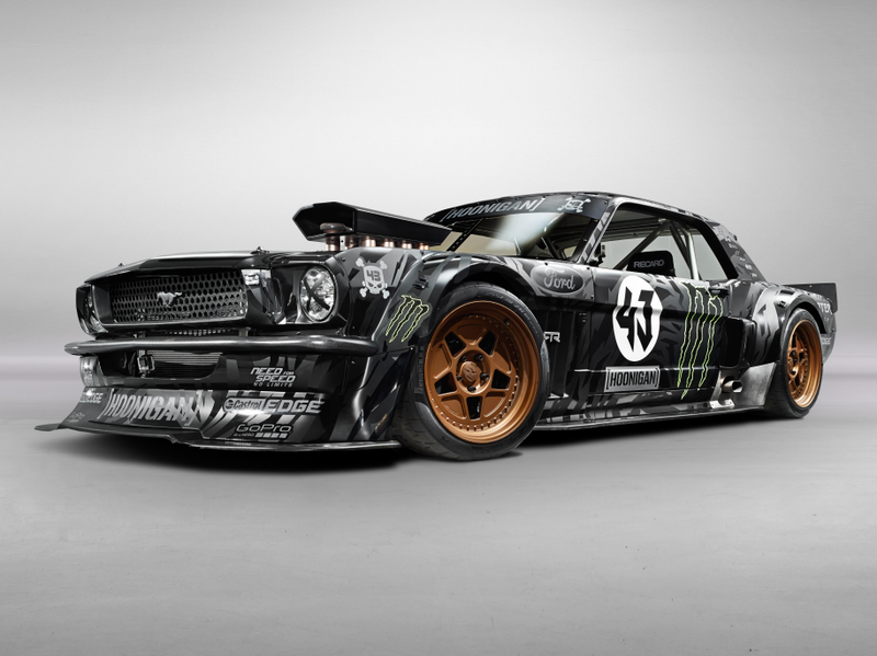 Illustration for article titled Ken Block's Gymkhana 7 Car Is A Monstrous 845 HP AWD 1965 Ford Mustang